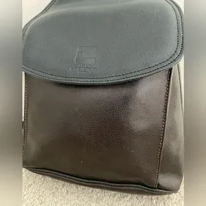 CUERO VACA Brown/Black Cow Leather Backpack Argentina Embossed Ted Lapidus Cuero Vaca | Bags | Cuero Vaca Brownblack Cow Leather  main image 4